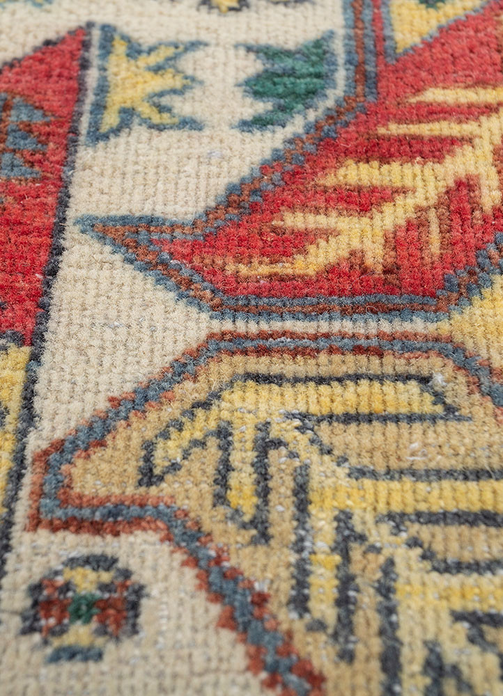erbe green wool hand knotted Rug - CloseUp erbe green wool hand knotted Rug - CloseUp