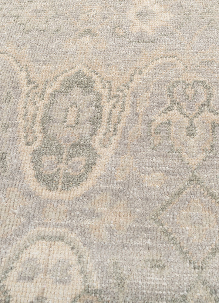 erbe grey and black wool hand knotted Rug - CloseUp erbe grey and black wool hand knotted Rug - CloseUp