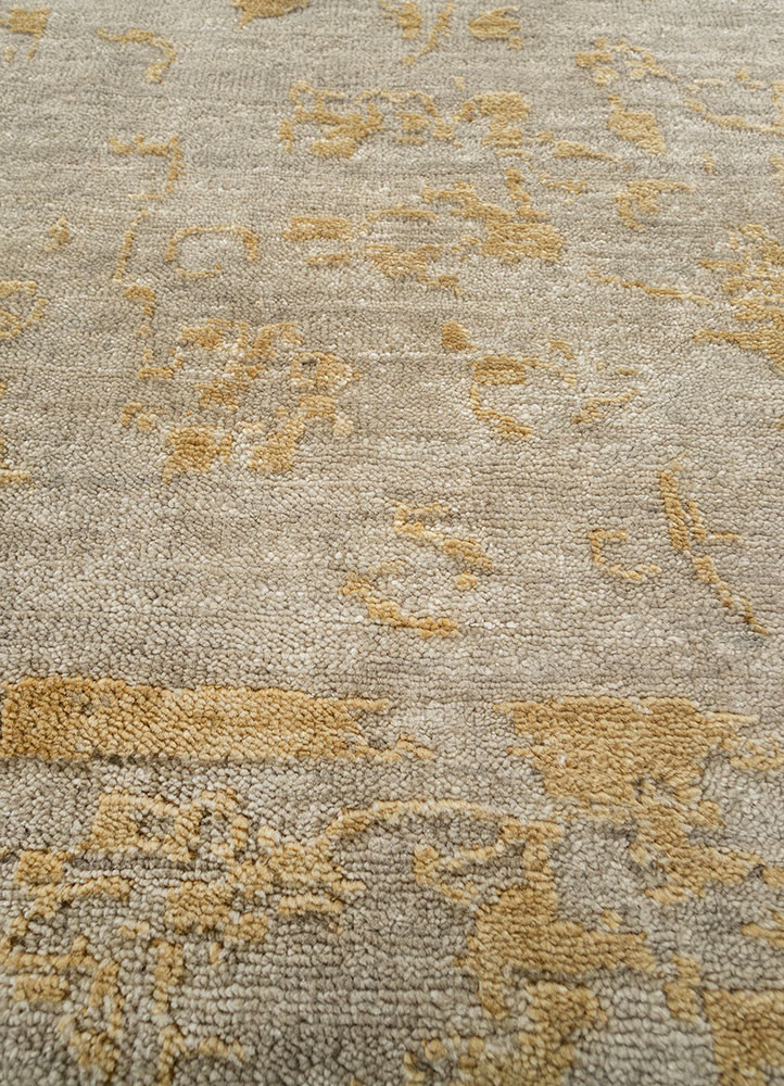 erbe blue wool hand knotted Rug - CloseUp erbe blue wool hand knotted Rug - CloseUp