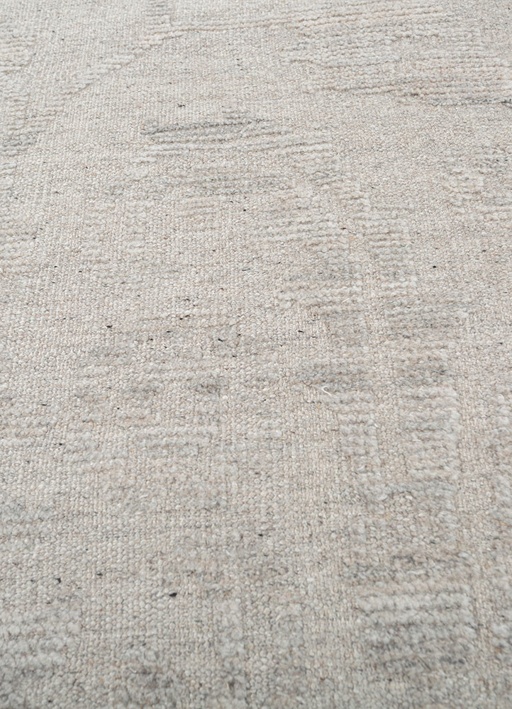 erbe grey and black wool hand knotted Rug - CloseUp erbe grey and black wool hand knotted Rug - CloseUp