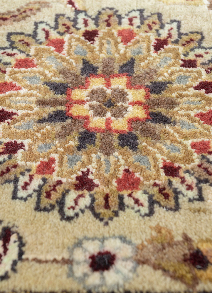 aurora gold wool and viscose hand knotted Rug - CloseUp aurora gold wool and viscose hand knotted Rug - CloseUp