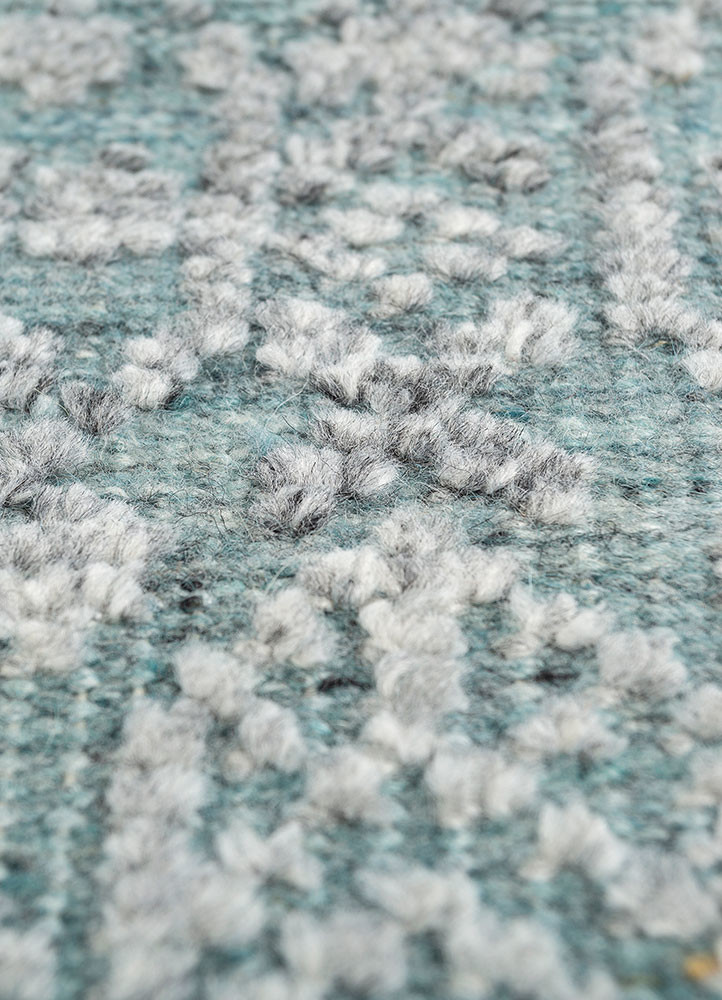 viscaya blue wool and viscose hand knotted Rug - CloseUp viscaya blue wool and viscose hand knotted Rug - CloseUp