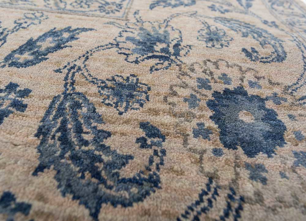 gulnar ivory wool hand knotted Rug - CloseUp gulnar ivory wool hand knotted Rug - CloseUp