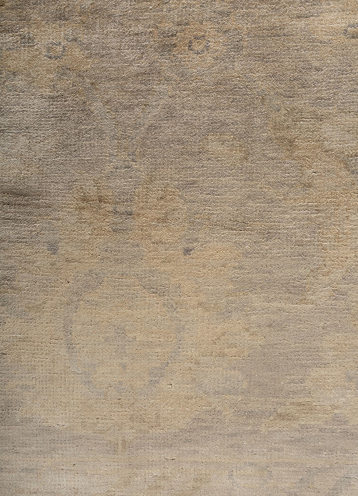 gulmarg grey and black silk hand knotted Rug - CloseUp gulmarg grey and black silk hand knotted Rug - CloseUp