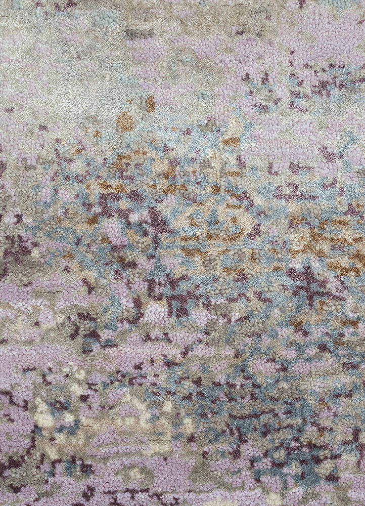 unstring by kavi red and orange wool and bamboo silk hand knotted Rug - CloseUp unstring by kavi red and orange wool and bamboo silk hand knotted Rug - CloseUp