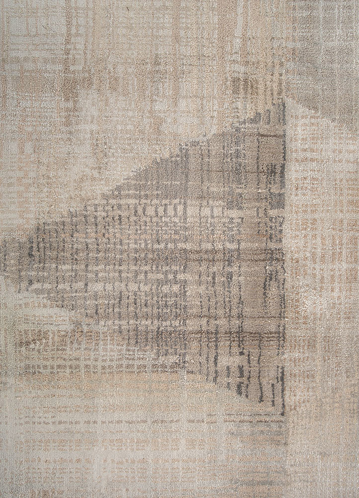 unstring by kavi red and orange wool and bamboo silk hand knotted Rug - CloseUp unstring by kavi red and orange wool and bamboo silk hand knotted Rug - CloseUp