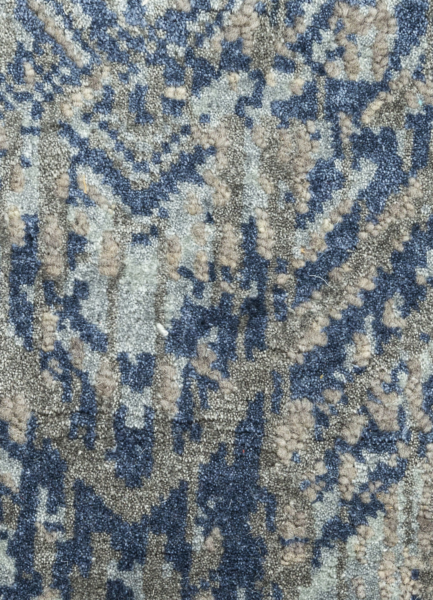 tattvam blue wool and bamboo silk hand knotted Rug - CloseUp tattvam blue wool and bamboo silk hand knotted Rug - CloseUp