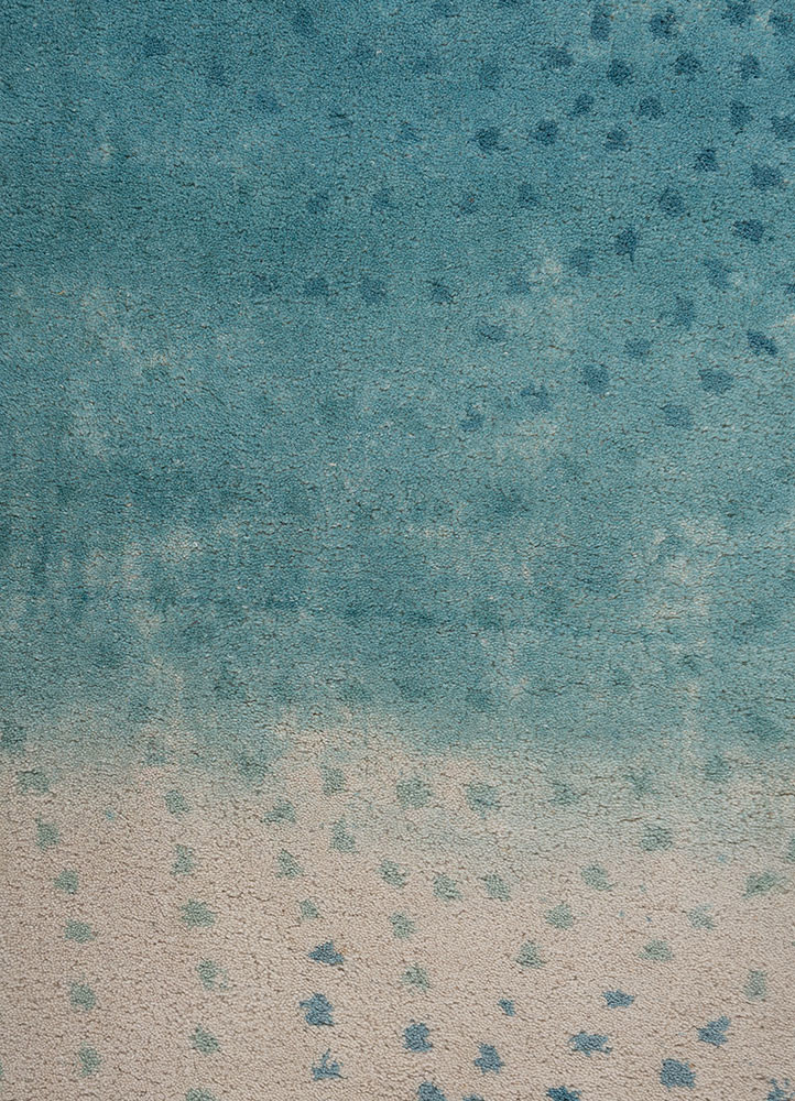 modo blue wool hand tufted Rug - CloseUp modo blue wool hand tufted Rug - CloseUp