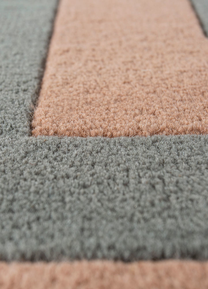 aprezo blue wool hand tufted Rug - CloseUp aprezo blue wool hand tufted Rug - CloseUp