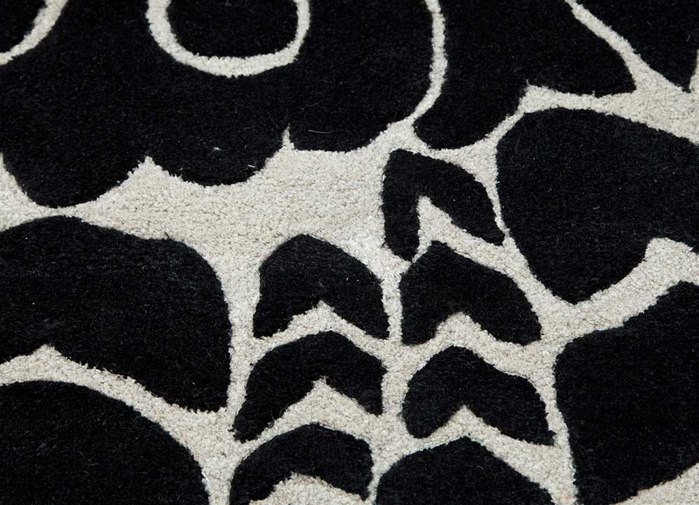 Imara Grey and Black Hand Tufted Wool and Viscose RugsTaq376Jaipur Rugs