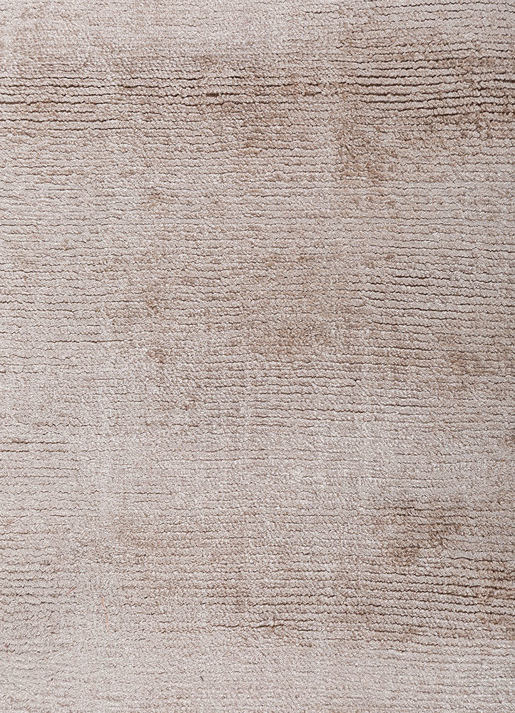cera beige and brown wool and viscose hand tufted Rug - CloseUp