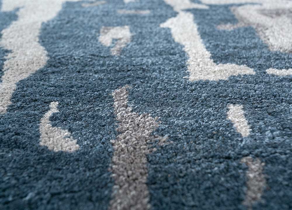 genesis grey and black wool and viscose hand tufted Rug - CloseUp genesis grey and black wool and viscose hand tufted Rug - CloseUp