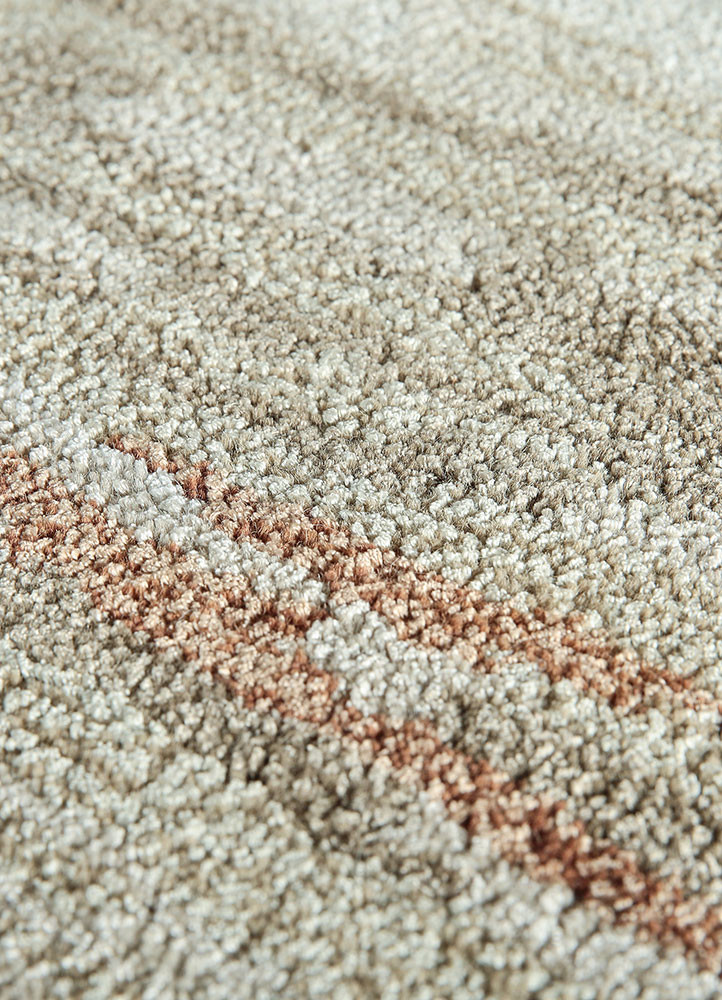 genesis beige and brown wool and viscose hand tufted Rug - CloseUp genesis beige and brown wool and viscose hand tufted Rug - CloseUp