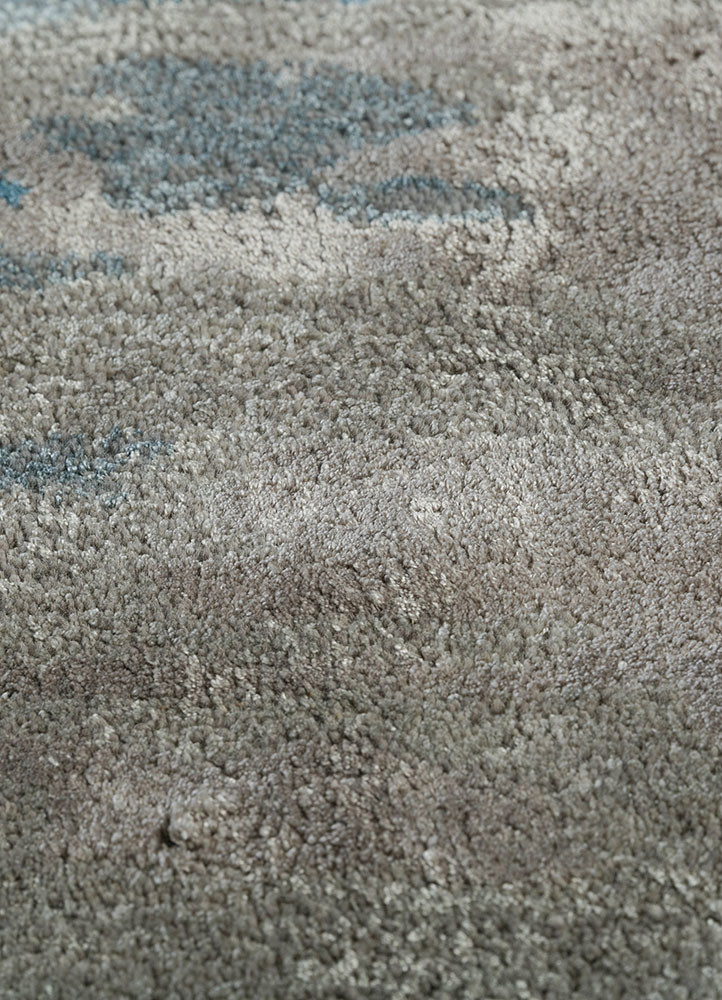 genesis grey and black wool and viscose hand tufted Rug - CloseUp