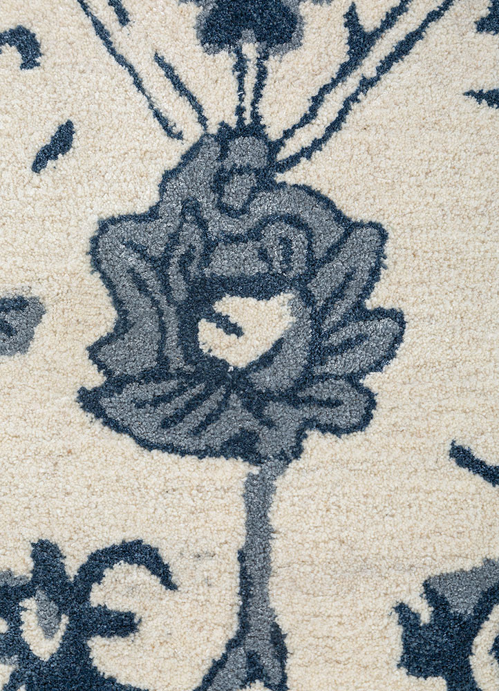 imara ivory wool and viscose hand tufted Rug - CloseUp
