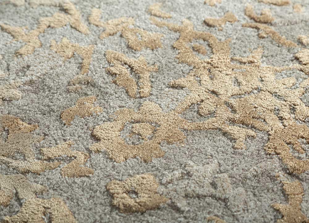 imara beige and brown wool and viscose hand tufted Rug - CloseUp imara beige and brown wool and viscose hand tufted Rug - CloseUp