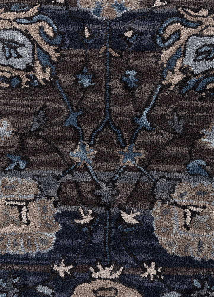mythos blue wool hand tufted Rug - CloseUp mythos blue wool hand tufted Rug - CloseUp
