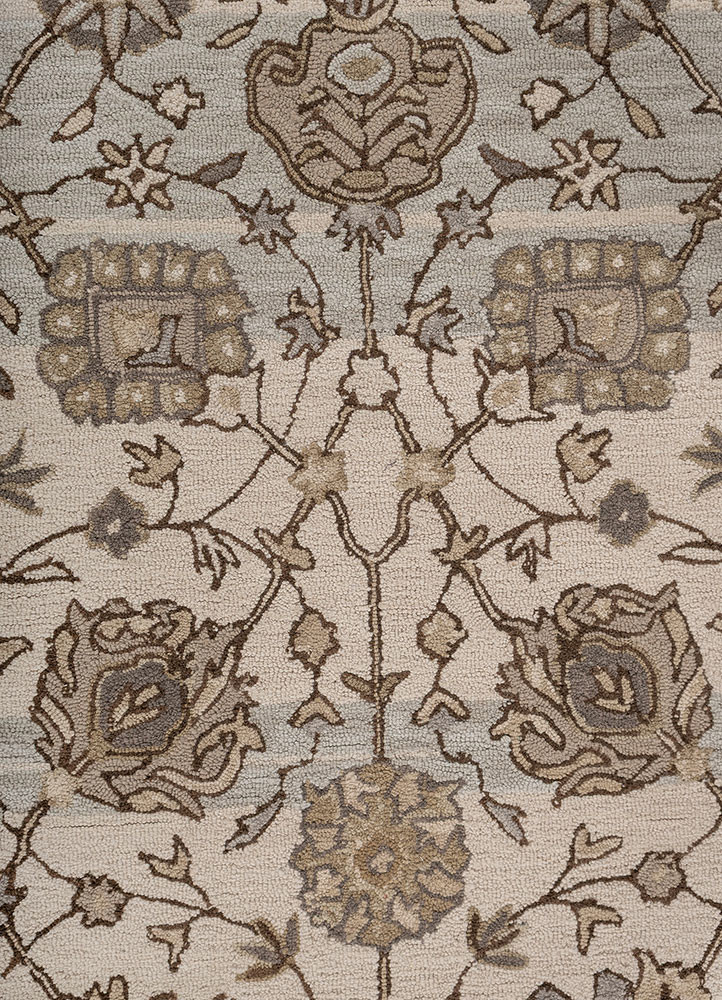 mythos ivory wool hand tufted Rug - CloseUp mythos ivory wool hand tufted Rug - CloseUp