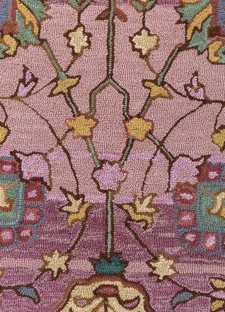 mythos pink and purple wool hand tufted Rug - CloseUp mythos pink and purple wool hand tufted Rug - CloseUp