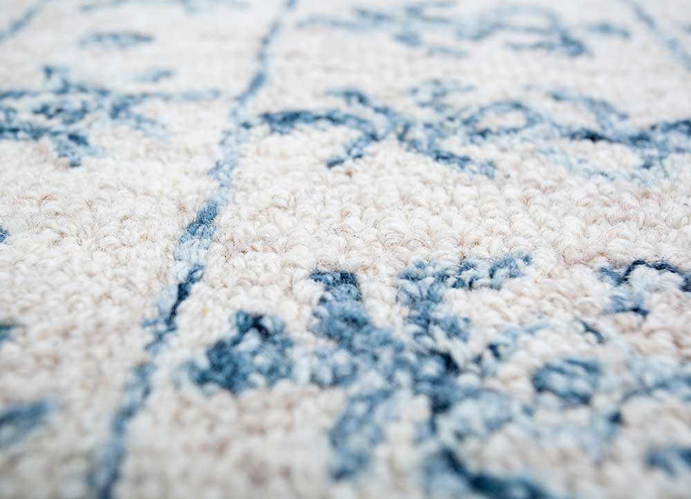 imara ivory wool hand tufted Rug - CloseUp