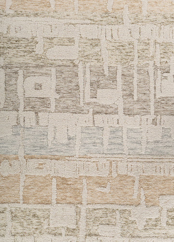pathways blue wool hand tufted Rug - CloseUp pathways blue wool hand tufted Rug - CloseUp