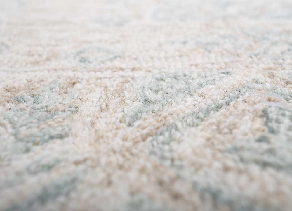imara ivory wool hand tufted Rug - CloseUp