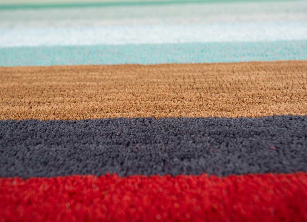 acar ivory wool and viscose hand tufted Rug - CloseUp