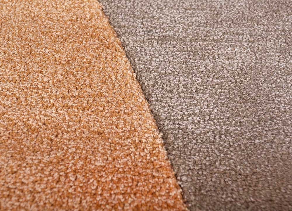 caliedo beige and brown wool and viscose hand tufted Rug - CloseUp caliedo beige and brown wool and viscose hand tufted Rug - CloseUp