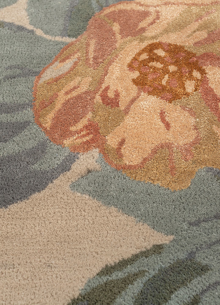 hacienda blue wool and viscose hand tufted Rug - CloseUp hacienda blue wool and viscose hand tufted Rug - CloseUp