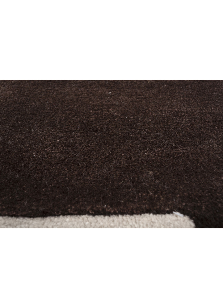 white noise ivory wool and viscose hand tufted Rug - CloseUp