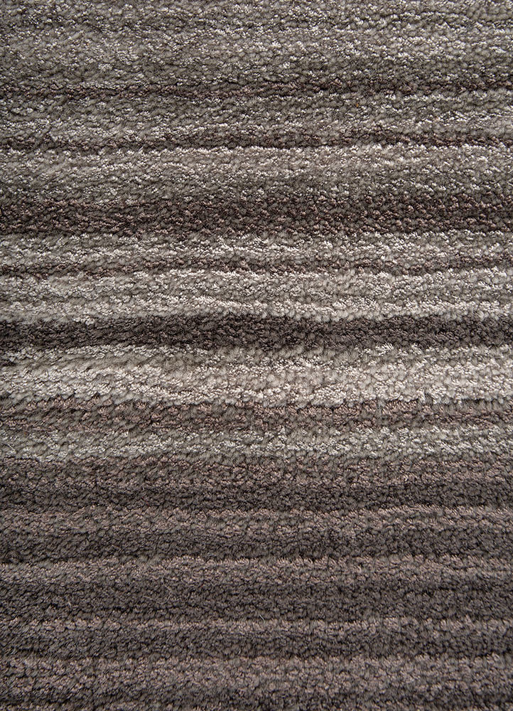 white noise ivory wool and viscose hand tufted Rug - CloseUp