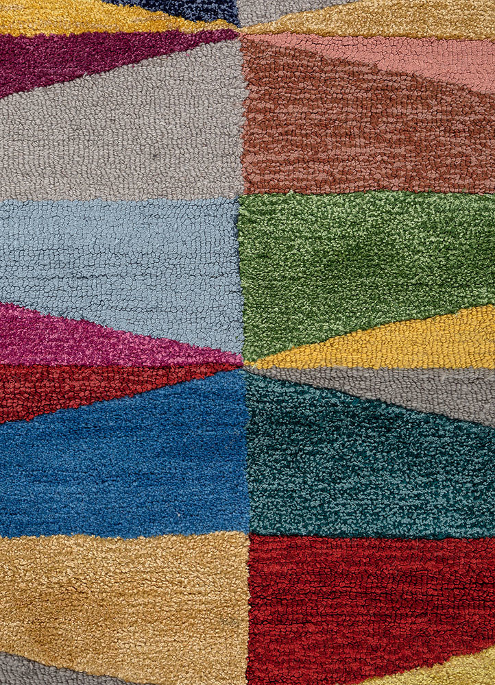 acar red and orange wool and viscose hand tufted Rug - CloseUp acar red and orange wool and viscose hand tufted Rug - CloseUp