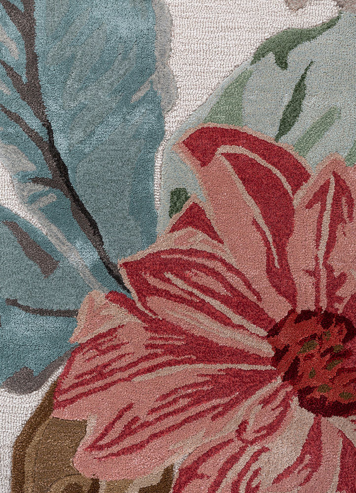hacienda ivory wool and viscose hand tufted Rug - CloseUp hacienda ivory wool and viscose hand tufted Rug - CloseUp