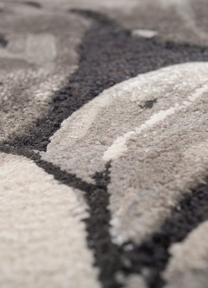 hacienda blue wool and viscose hand tufted Rug - CloseUp