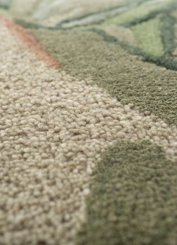 hacienda green wool and viscose hand tufted Rug - CloseUp hacienda green wool and viscose hand tufted Rug - CloseUp