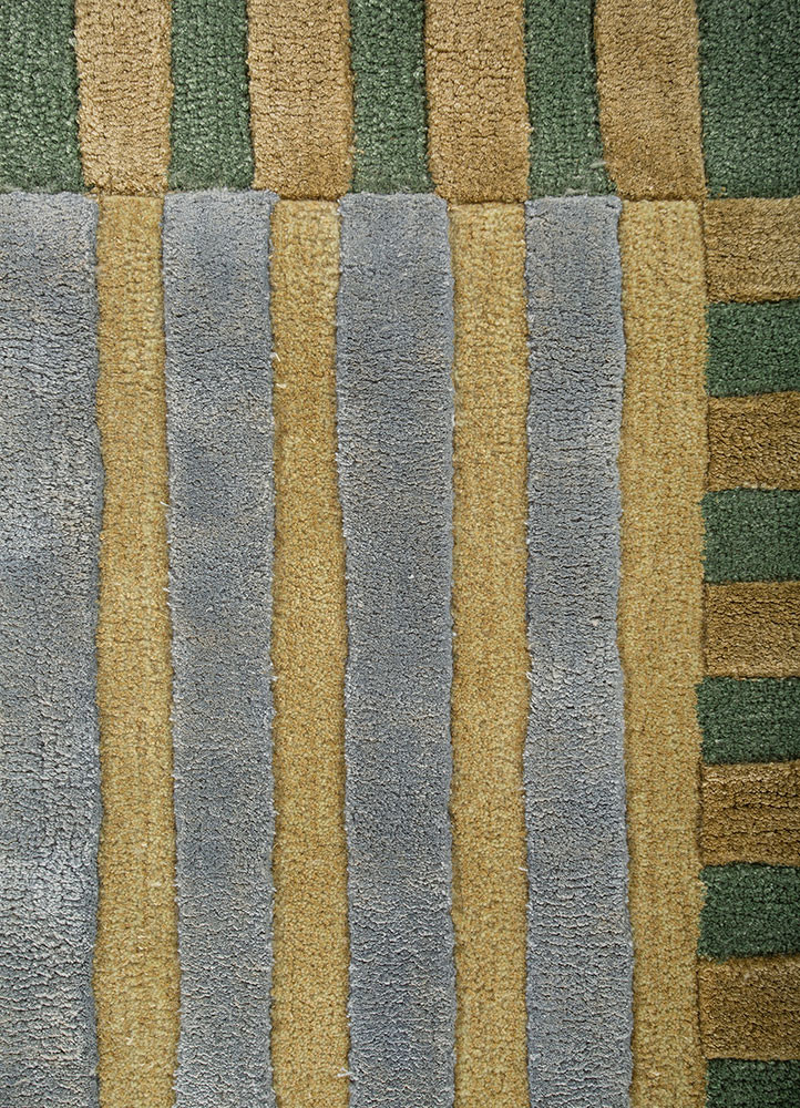 caliedo blue wool and viscose hand tufted Rug - CloseUp caliedo blue wool and viscose hand tufted Rug - CloseUp