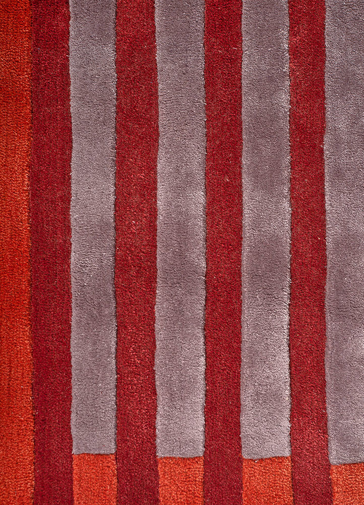 caliedo red and orange wool and viscose hand tufted Rug - CloseUp caliedo red and orange wool and viscose hand tufted Rug - CloseUp