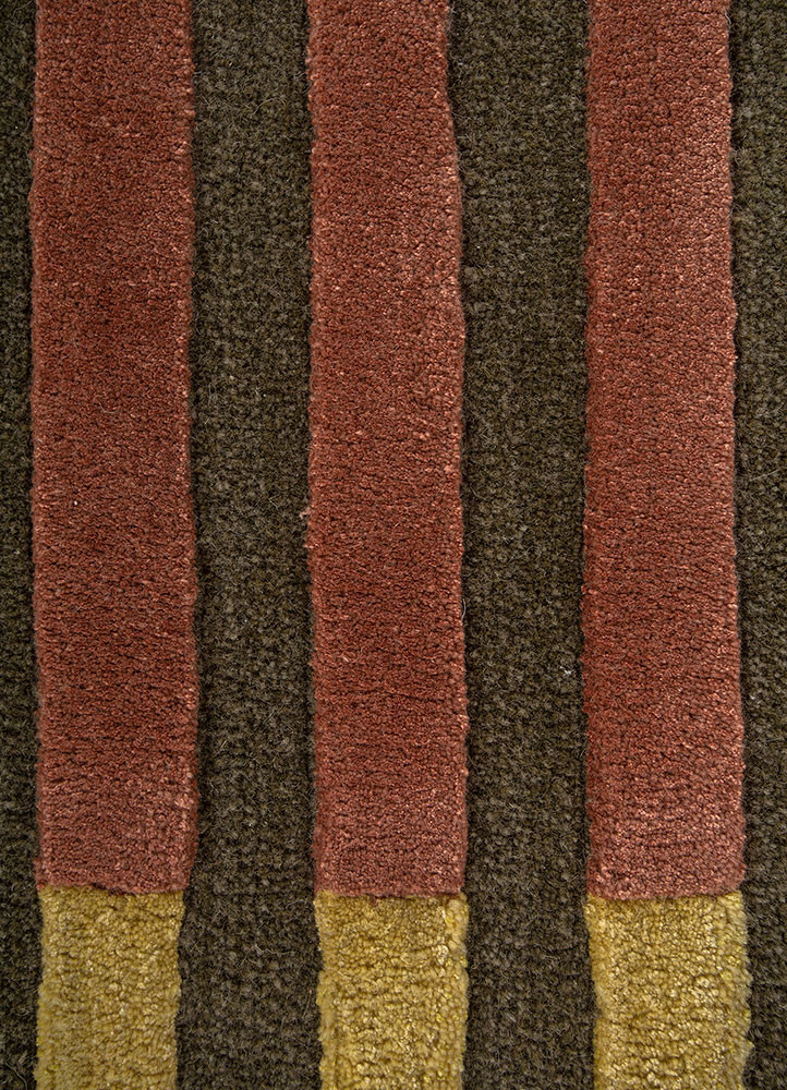 caliedo green wool and viscose hand tufted Rug - CloseUp