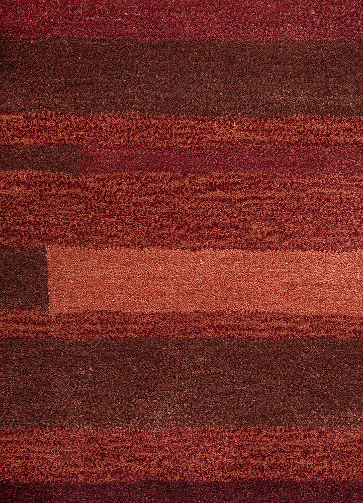 caliedo red and orange wool and viscose hand tufted Rug - CloseUp caliedo red and orange wool and viscose hand tufted Rug - CloseUp