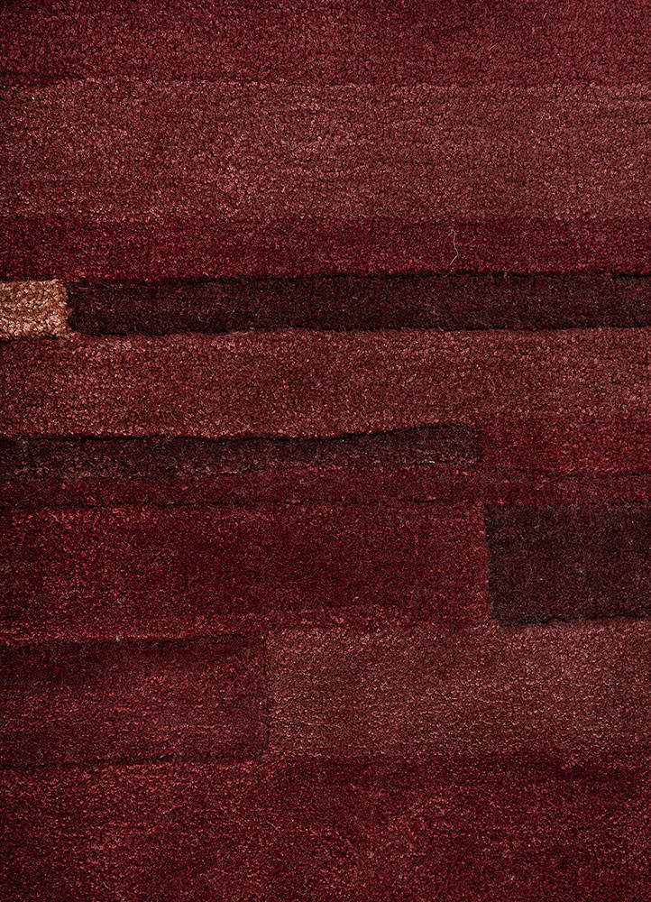 caliedo red and orange wool and viscose hand tufted Rug - CloseUp caliedo red and orange wool and viscose hand tufted Rug - CloseUp