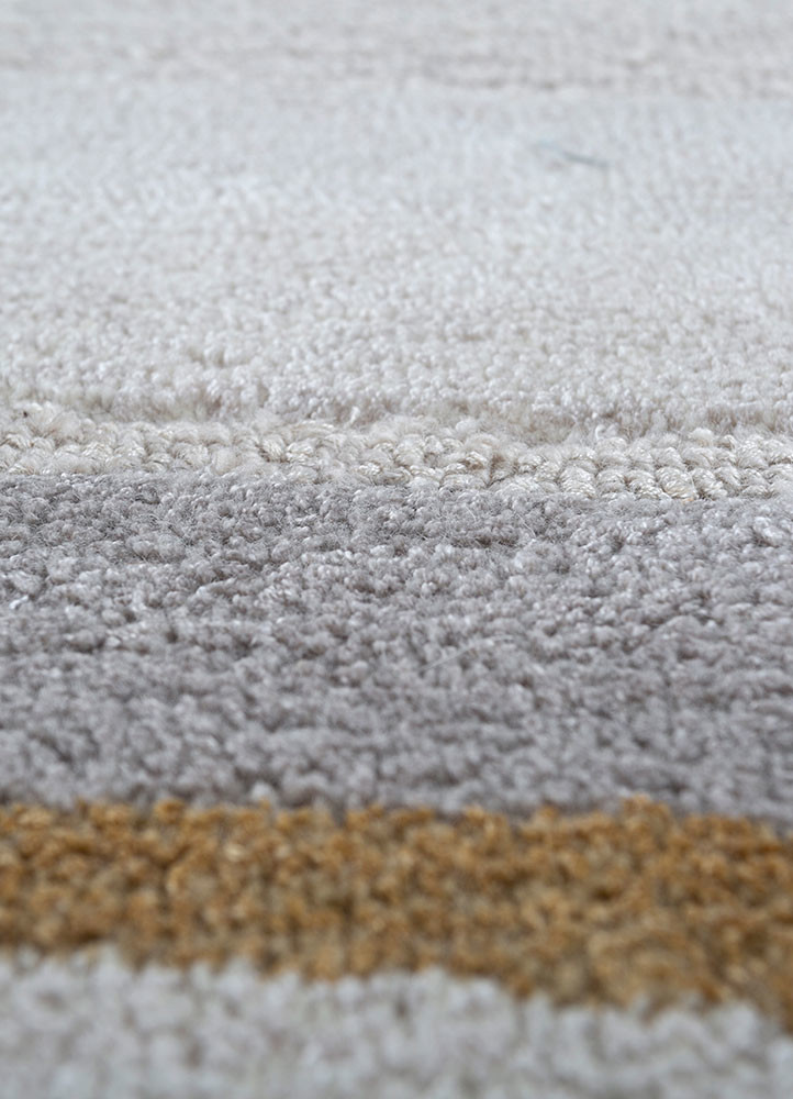 caliedo ivory wool and viscose hand tufted Rug - CloseUp caliedo ivory wool and viscose hand tufted Rug - CloseUp