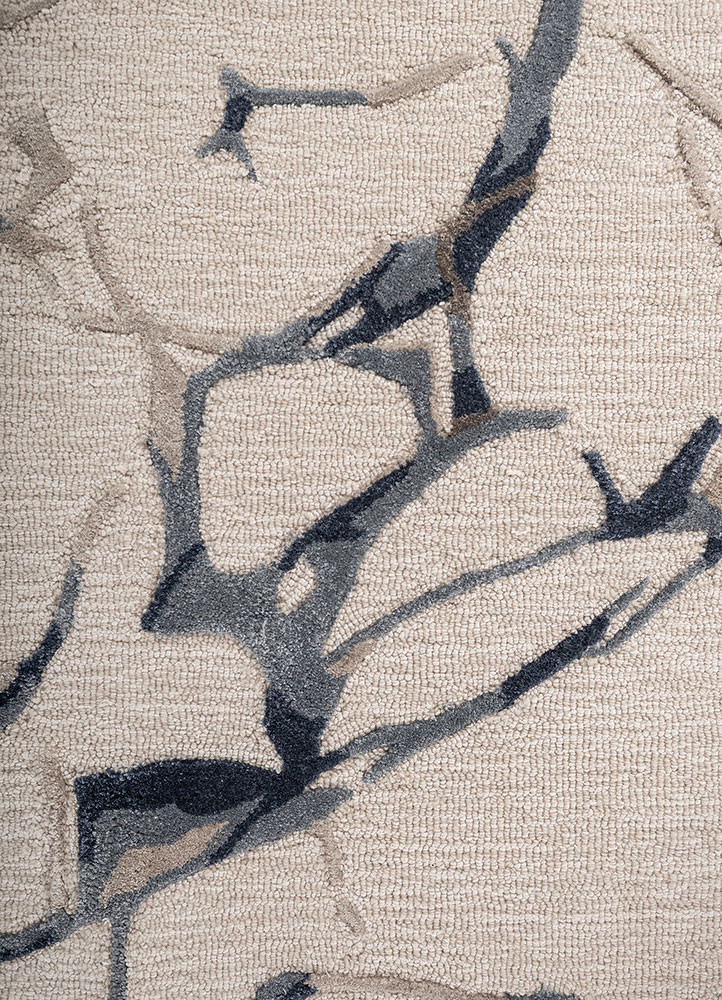 genesis ivory wool and viscose hand tufted Rug - CloseUp
