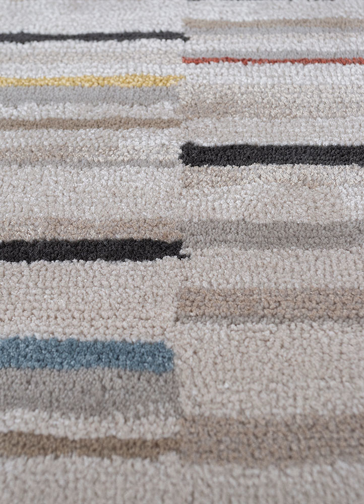 acar ivory wool and viscose hand tufted Rug - CloseUp acar ivory wool and viscose hand tufted Rug - CloseUp