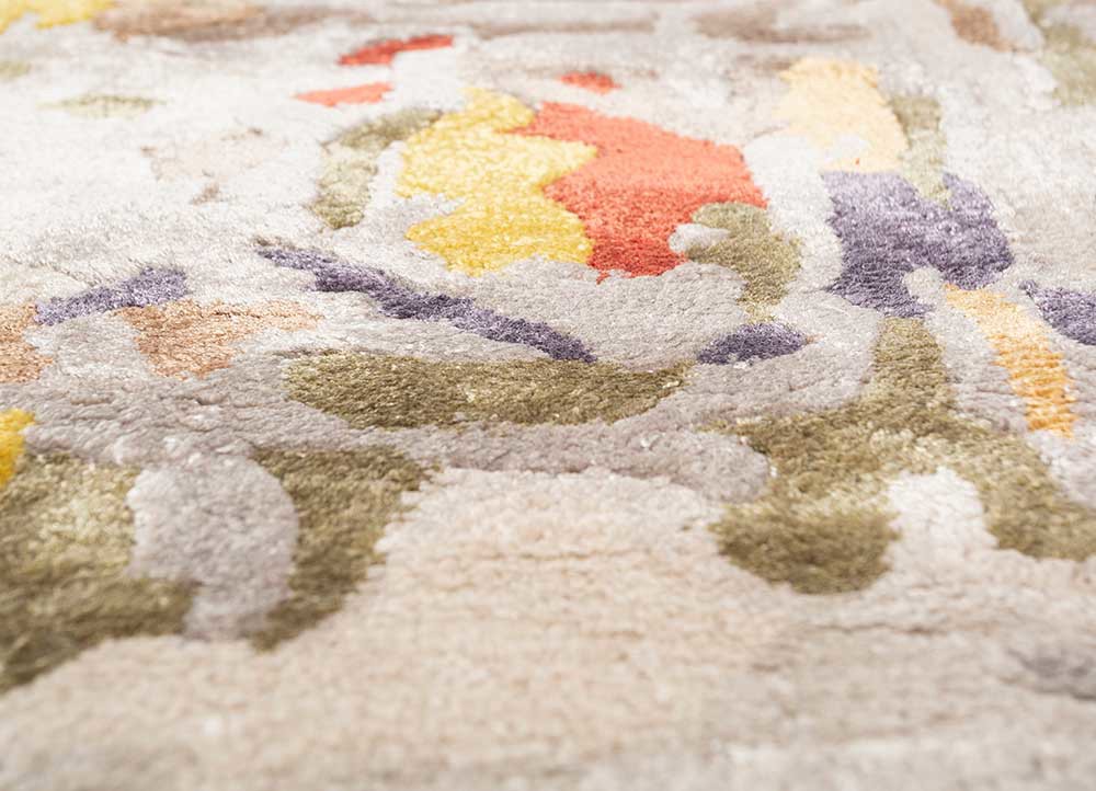 genesis grey and black wool and viscose hand tufted Rug - CloseUp genesis grey and black wool and viscose hand tufted Rug - CloseUp