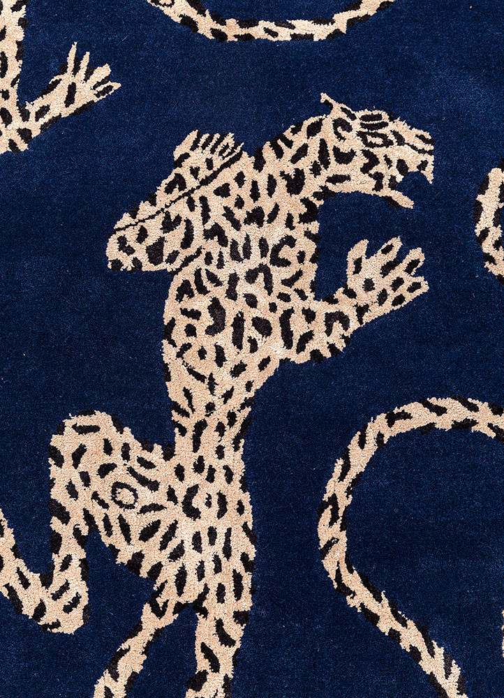 aprezo blue wool and viscose hand tufted Rug - CloseUp aprezo blue wool and viscose hand tufted Rug - CloseUp