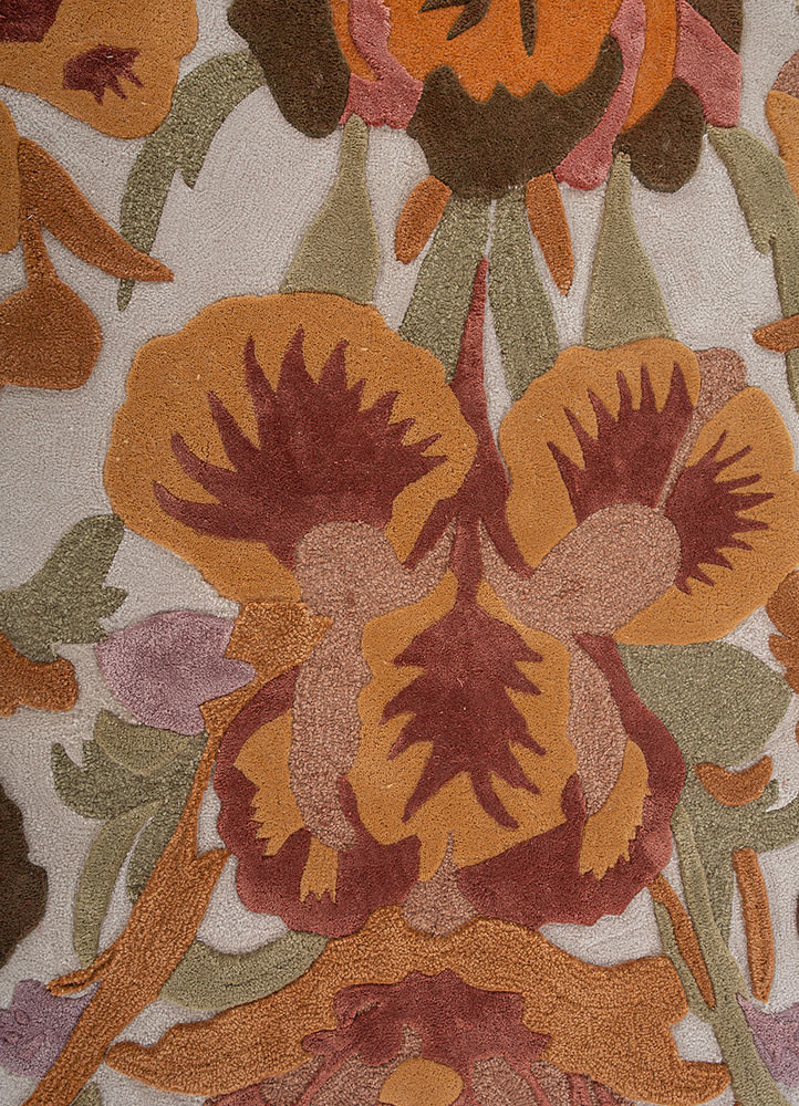 nebulora ivory wool and viscose hand tufted Rug - CloseUp nebulora ivory wool and viscose hand tufted Rug - CloseUp
