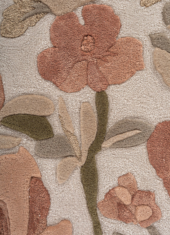 nebulora ivory wool and viscose hand tufted Rug - CloseUp nebulora ivory wool and viscose hand tufted Rug - CloseUp