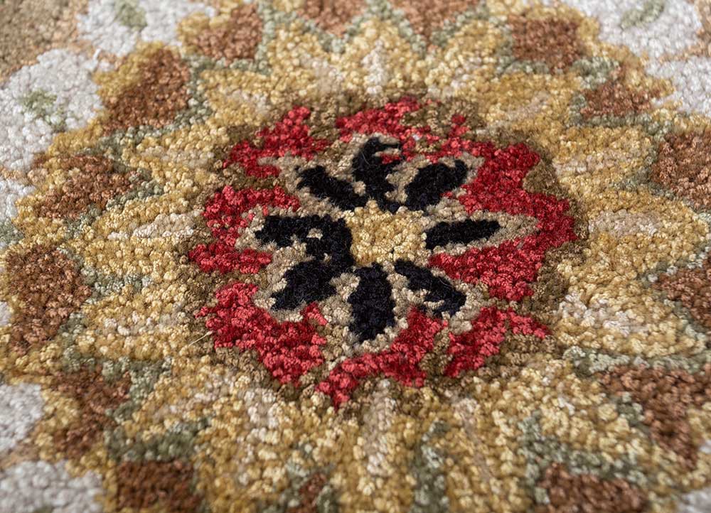 kasbah red and orange wool and viscose hand tufted Rug - CloseUp kasbah red and orange wool and viscose hand tufted Rug - CloseUp