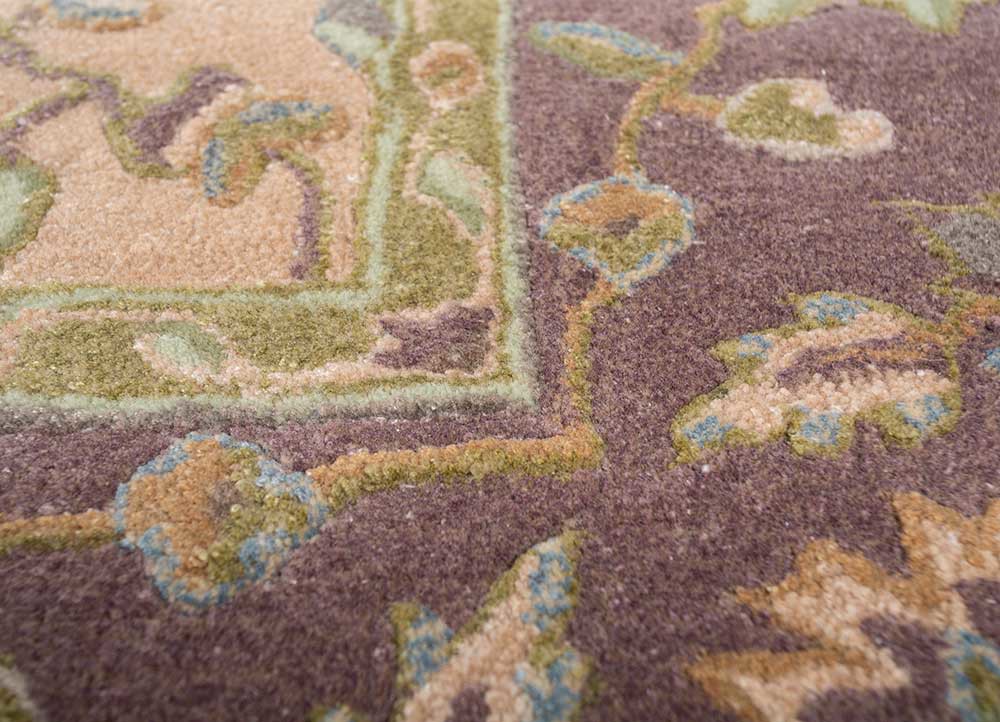kasbah beige and brown wool and viscose hand tufted Rug - CloseUp