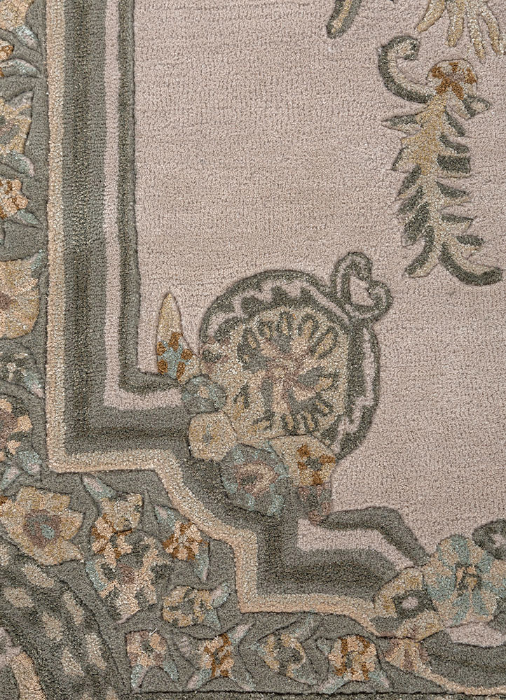 kora ivory wool and viscose hand tufted Rug - CloseUp kora ivory wool and viscose hand tufted Rug - CloseUp